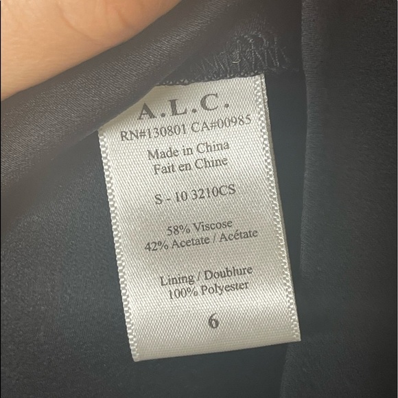 A.L.C Belted Black Midi Skirt Flowy Size 6 Pockets - Picture 6 of 7